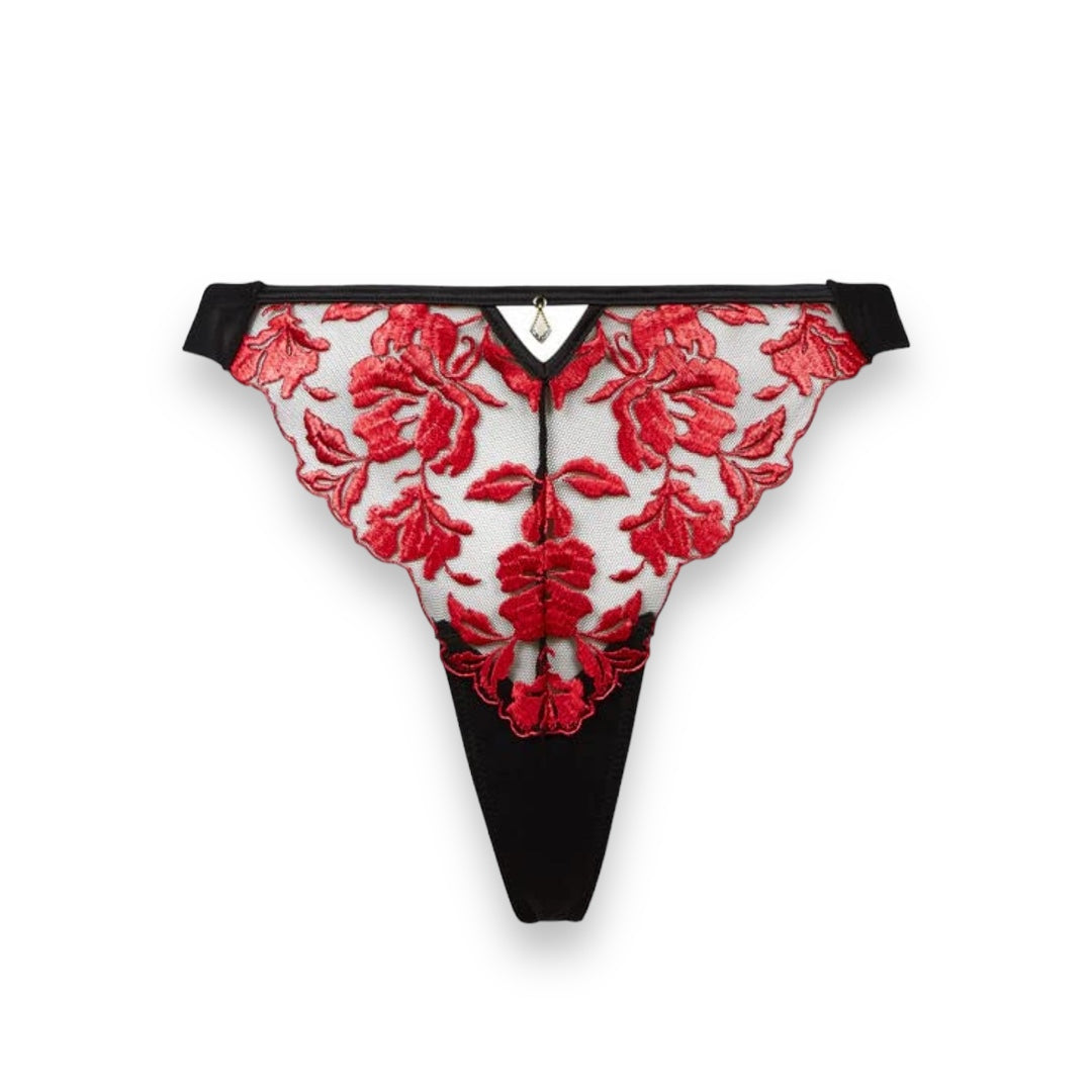 ANN SUMMERS - THE HERO THONG - BLACK/RED