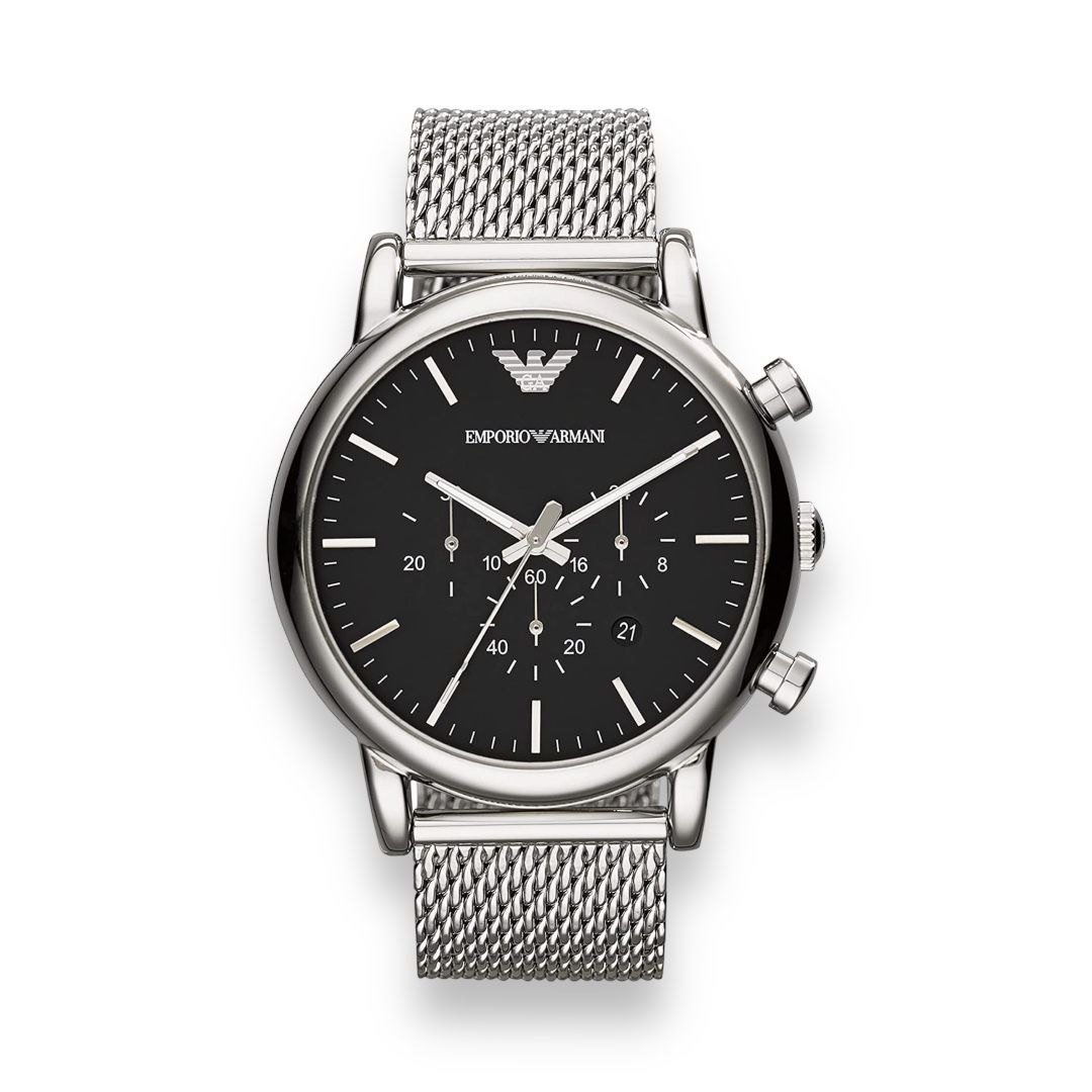 EMPORIO ARMANI - MENS CHRONOGRAPH STAINLESS STEEL 46mm WATCH