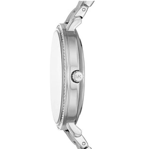 MICHAEL KORS - WOMENS PYPER 38mm THREE HAND SILVER WATCH MK4631