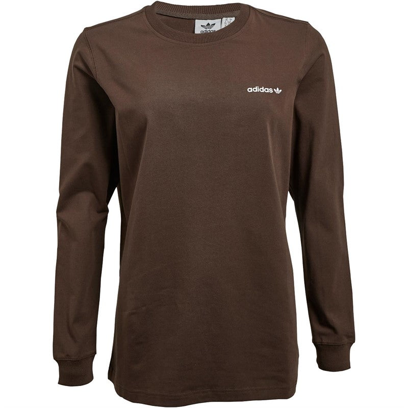 ADIDAS - ORGINAL WOMENS LONG SLEEVE TOP DARK BROWN