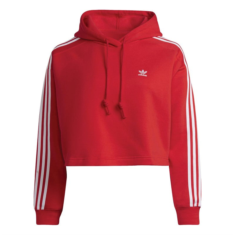 ADIDAS - PLUS SIZE WOMENS ADICOLOR CLASSIC RIB HOODIE VIVID RED