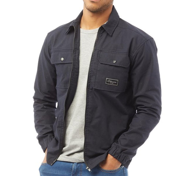 CLOSURE LONDON - MENS UTILITY OVERSHIRT NAVY