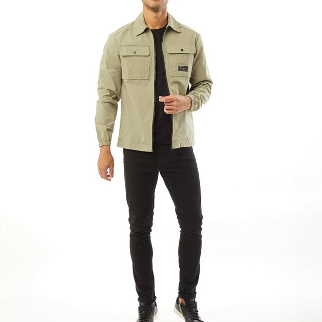 CLOSURE LONDON - MENS UTILITY OVERSHIRT TAUPE