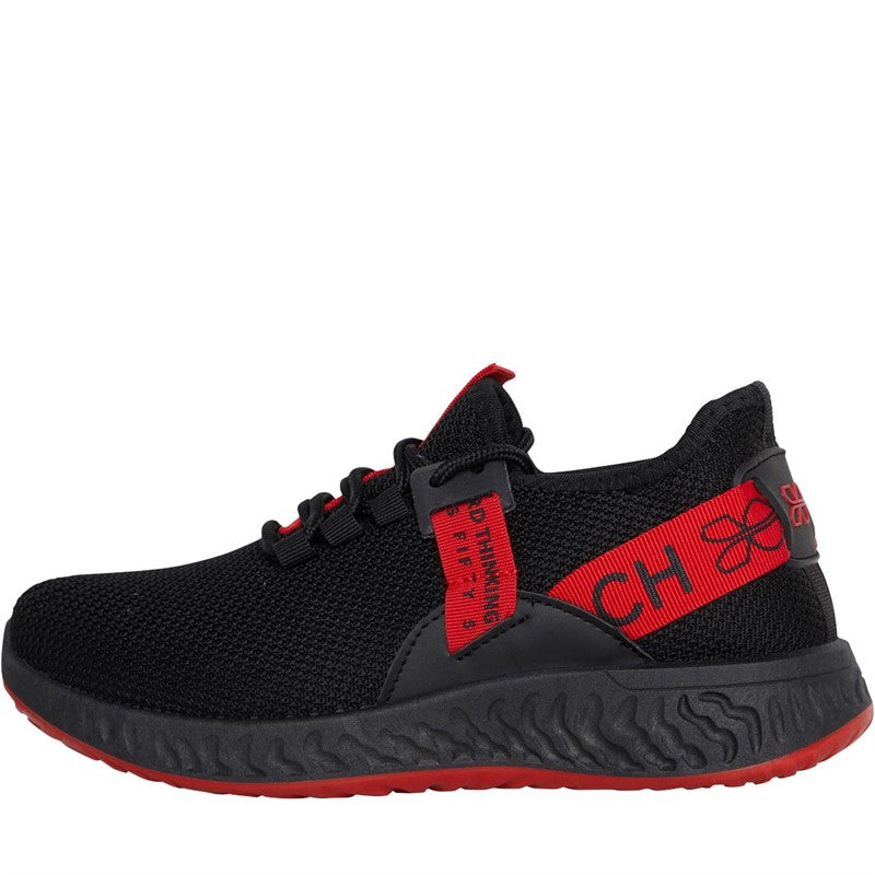 CROSSHATCH - JUNIOR BOYS CEAZE TRAINERS BLACK/RED