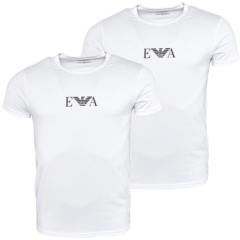 EMPORIO ARMANI - MENS 2-PACK CREW NECK T-SHIRT WHITE