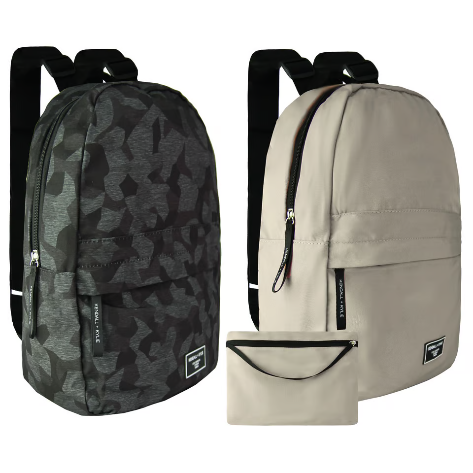 KENDALL+KYLIE - 2 PACK WASHABLE BACKPACK GREEN/BEIGE