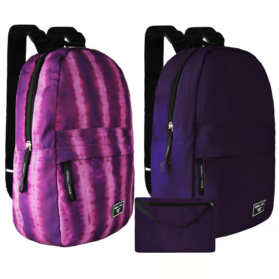 KENDALL+KYLIE - 2 PACK WASHABLE BACKPACK PINK/PURPLE