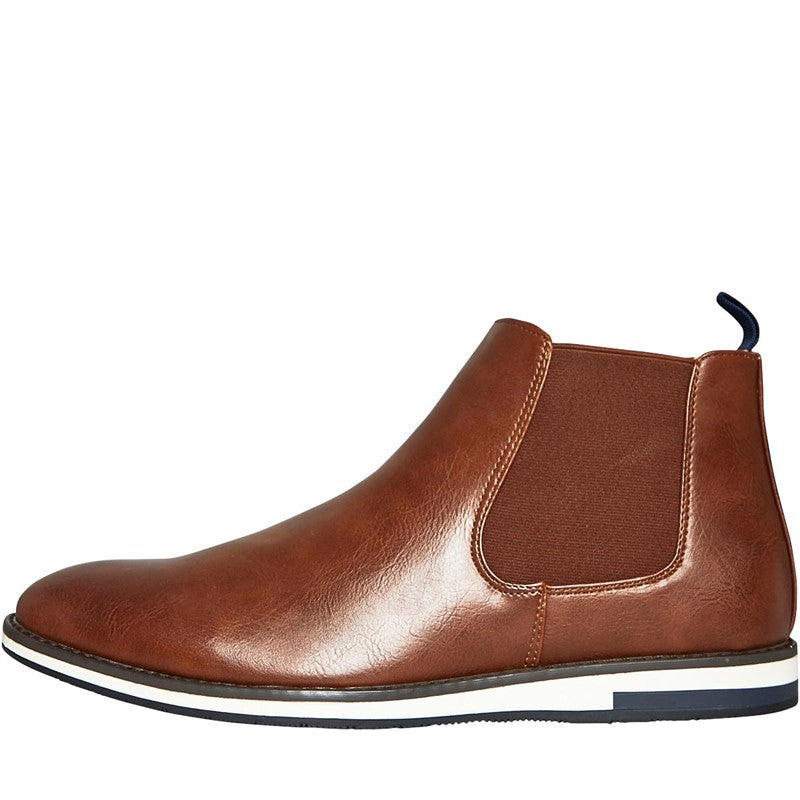 FRENCH CONNECTION - MENS CASUAL CHELSEA BOOTS TAN
