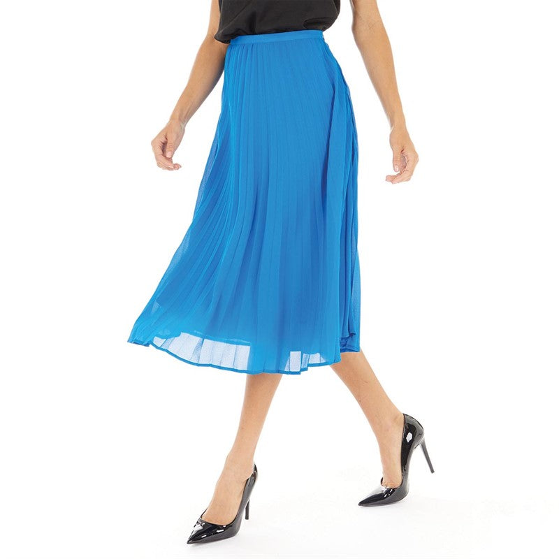 FRENCH CONNECTION - WOMENS PLEAT SKIRT BRIGHT BLUE