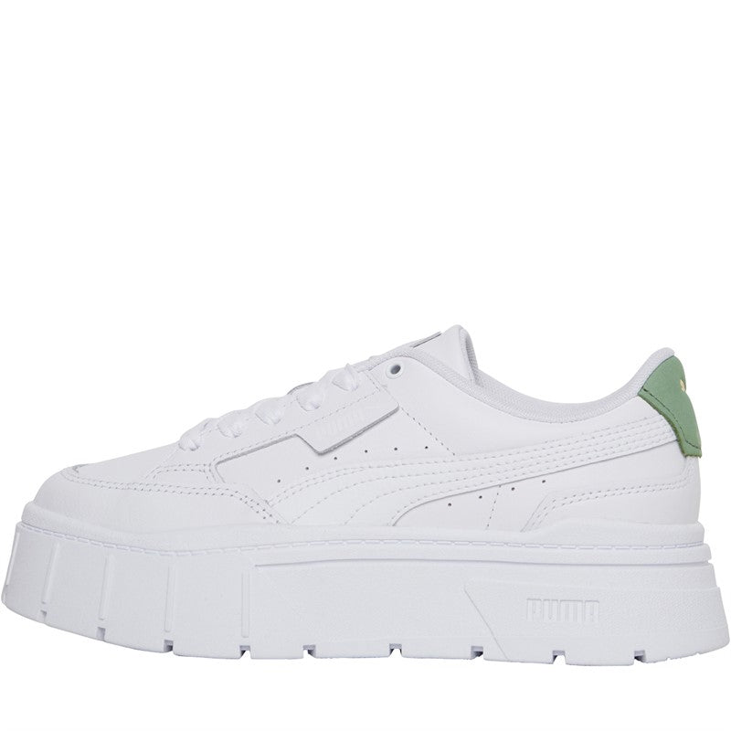 PUMA - MAYZE STACK LUXE TRAINERS WHITE/GREEN