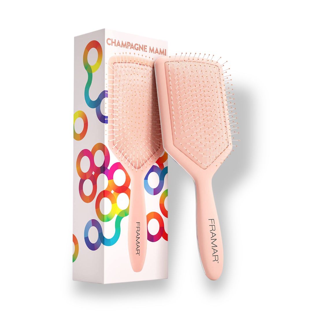 FRAMAR - PADDLE BRUSH FOR THICK HAIR - CHAMPAGNE MAMI