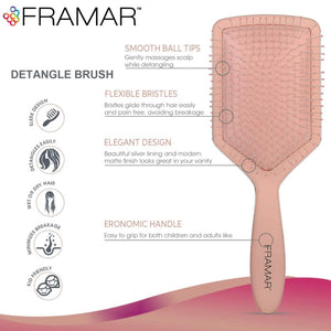 FRAMAR - PADDLE BRUSH FOR THICK HAIR - CHAMPAGNE MAMI