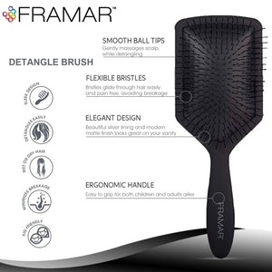 FRAMAR - PADDLE BRUSH FOR THICK HAIR - PINKY SWEAR