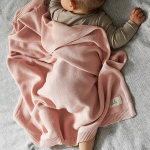 LIVELLA - 100% ORGANIC COTTON PREMIUM BABY BLANKET - LIGHT PINK