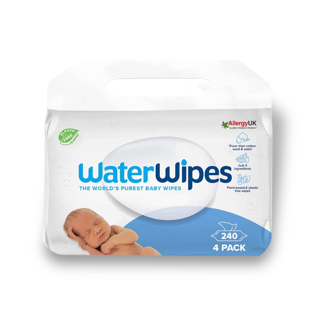 WATER WIPES - ORIGINAL PLASTIC FREE BABY WIPES - 4 PACK