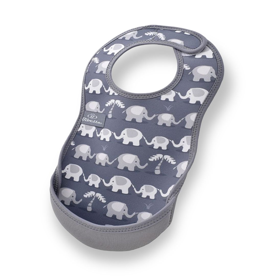 BIBETTA - PREMIUM NEOPRENE ULTRABIB - GREY ELEPHANTS