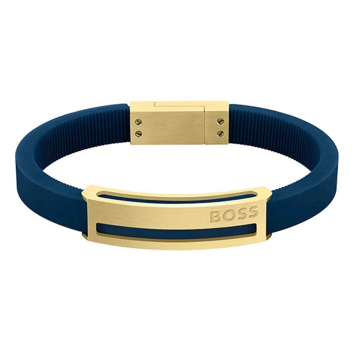 HUGO BOSS - MENS SARKIS A COLLECTION BLUE SILICONE BRACELET 1580362S