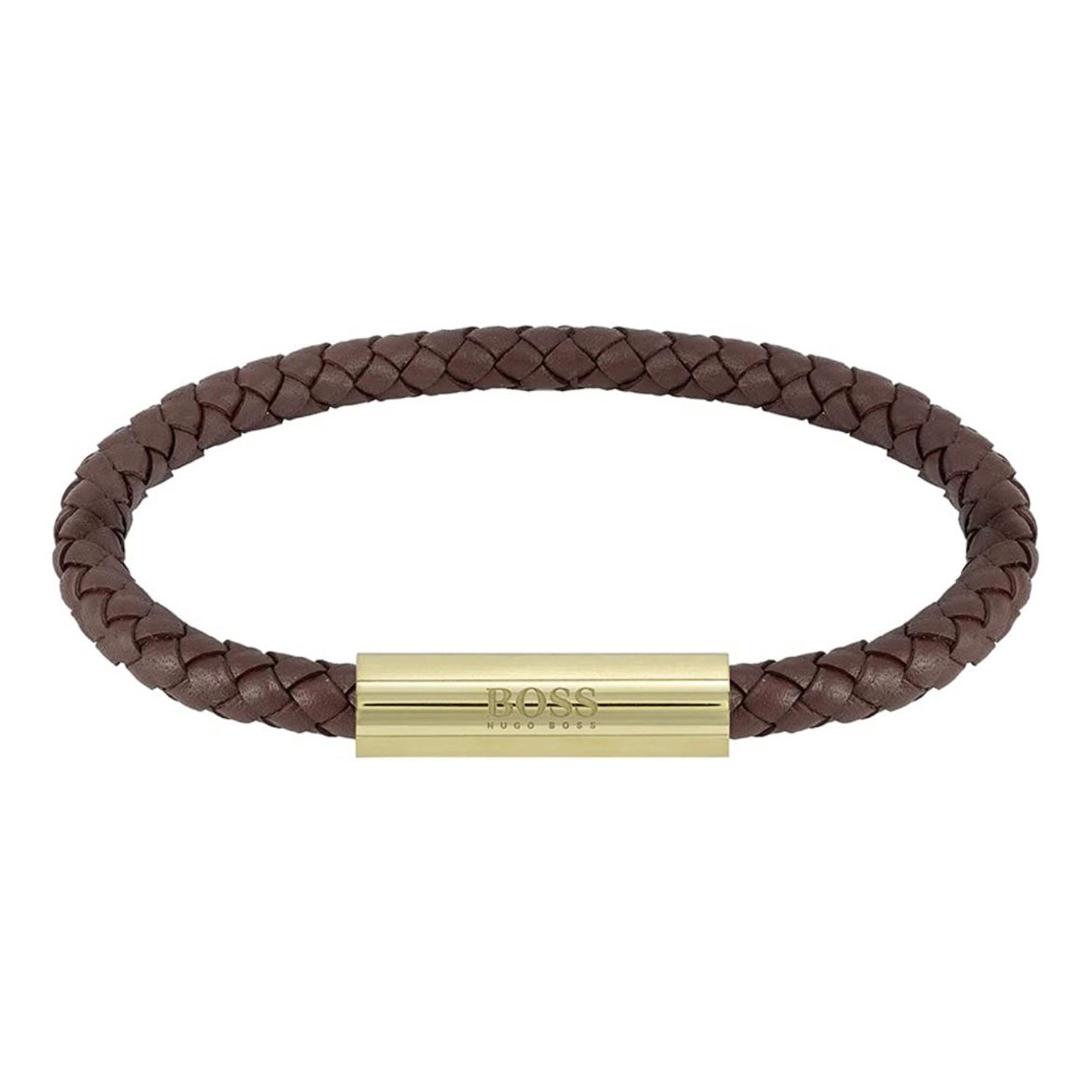 HUGO BOSS - MENS BRAIDED LEATHER COLLECTION BRACELET 1580151