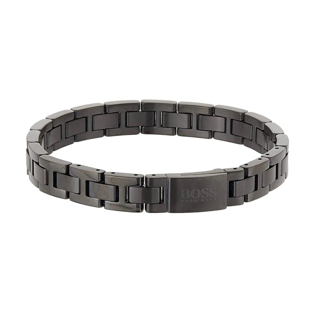 HUGO BOSS - MENS LINK ESSENTIALS COLLECTION BLACK BRACELET 1580055