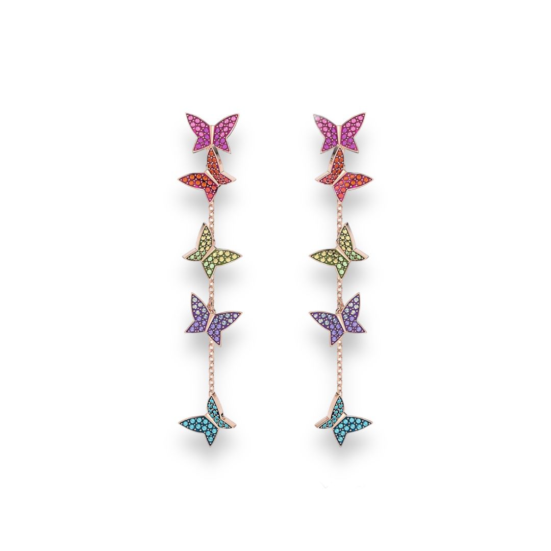 SWAROVSKI - LILIA COLLECTION MULTI COLOURED BUTTERFLY EARRINGS