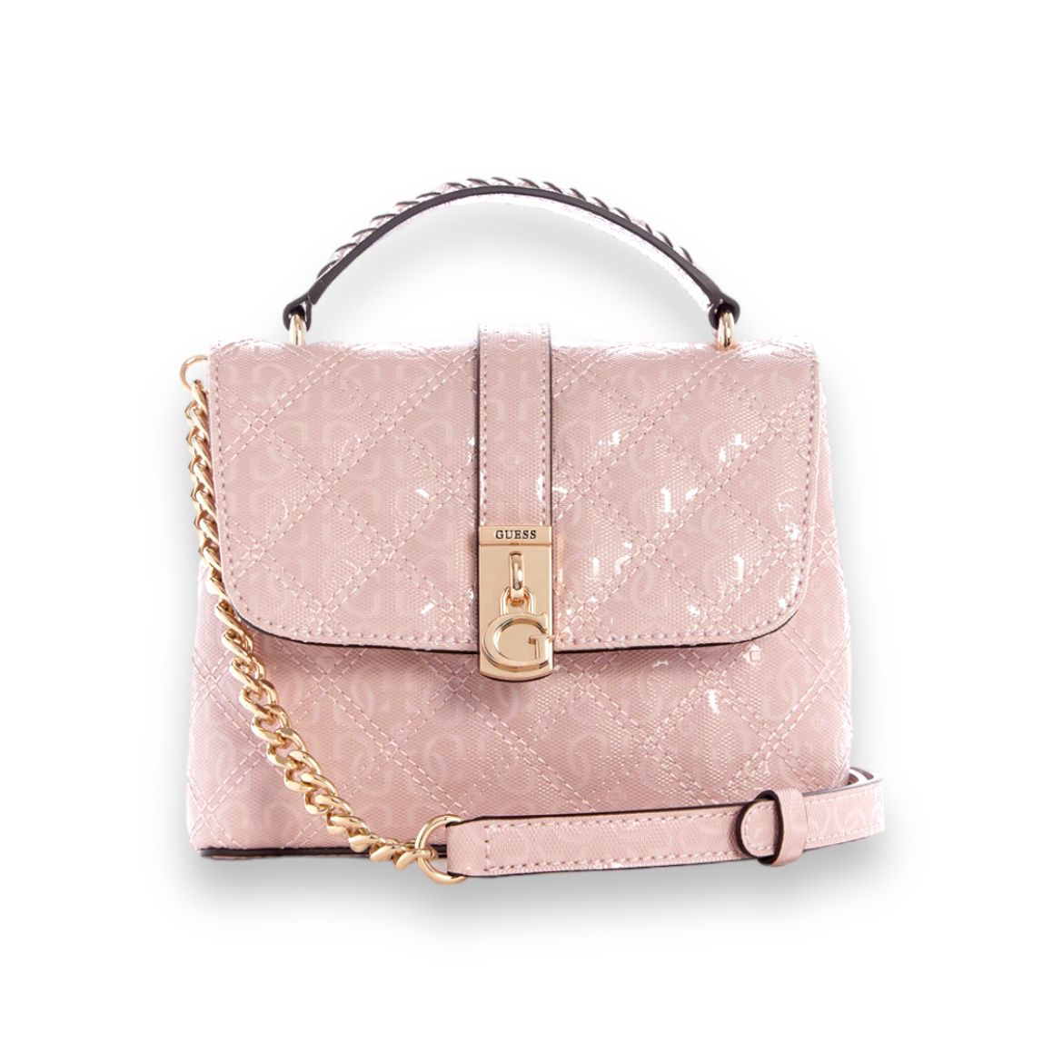 GUESS - GAIA MINI QUILTED CROSS BODY BAG - BLUSH PINK