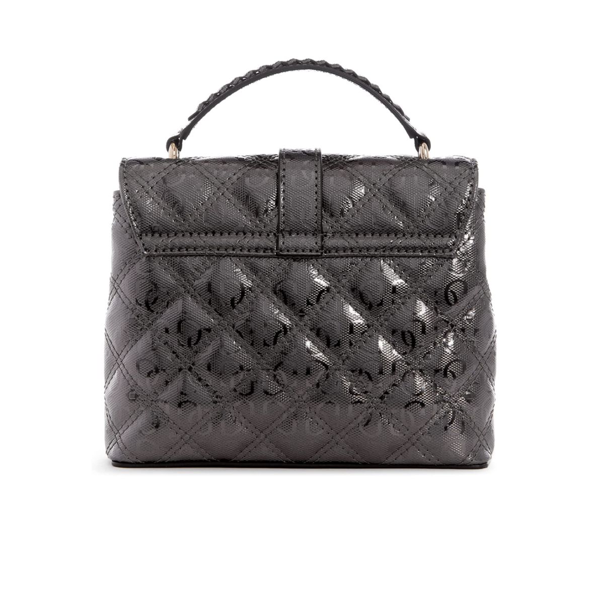 GUESS - GAIA MINI QUILTED CROSS BODY BAG - PEWTER