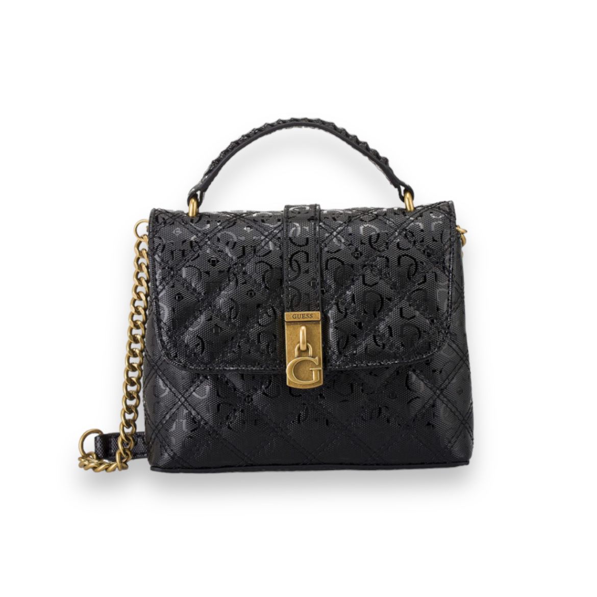 GUESS - GAIA MINI QUILTED CROSS BODY BAG - BLACK