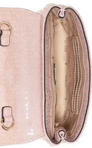 GUESS - GAIA MINI QUILTED CROSS BODY BAG - BLUSH PINK