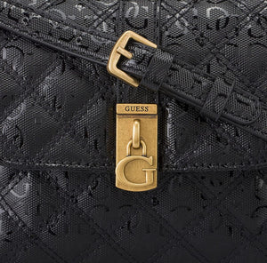 GUESS - GAIA MINI QUILTED CROSS BODY BAG - BLACK