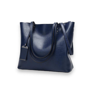 AILEESE - RETRO VINTAGE SOFT PU LEATHER CASUAL BAG - NAVY
