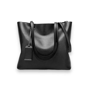 AILEESE - RETRO VINTAGE SOFT PU LEATHER CASUAL BAG - BLACK