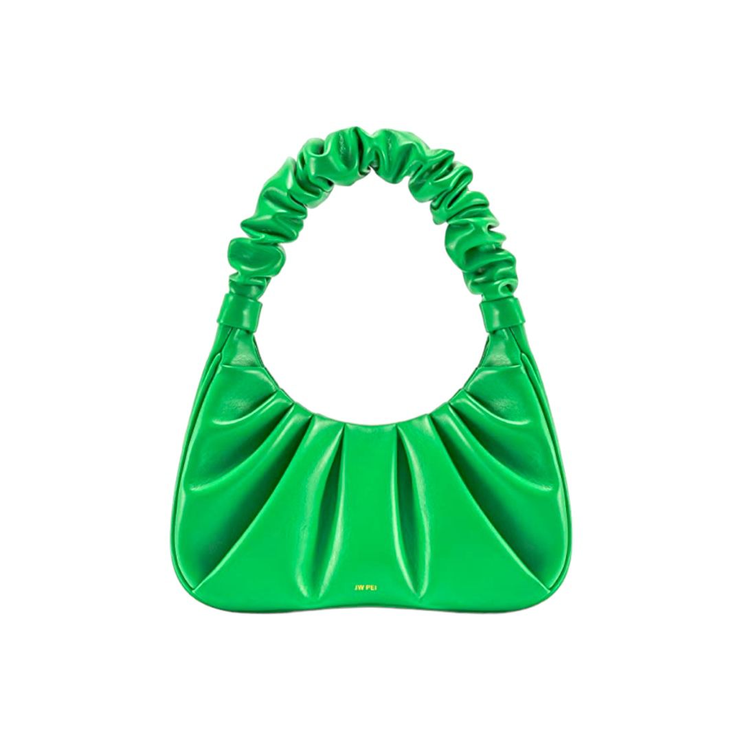 JW PEI - GABBI RUCHED HOBO HANDBAG - GREEN