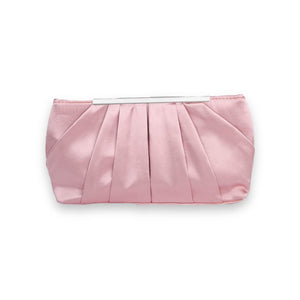 LOLLANDA - ELEGANT PLEATED SATIN CLUTCH HANDBAG - PINK